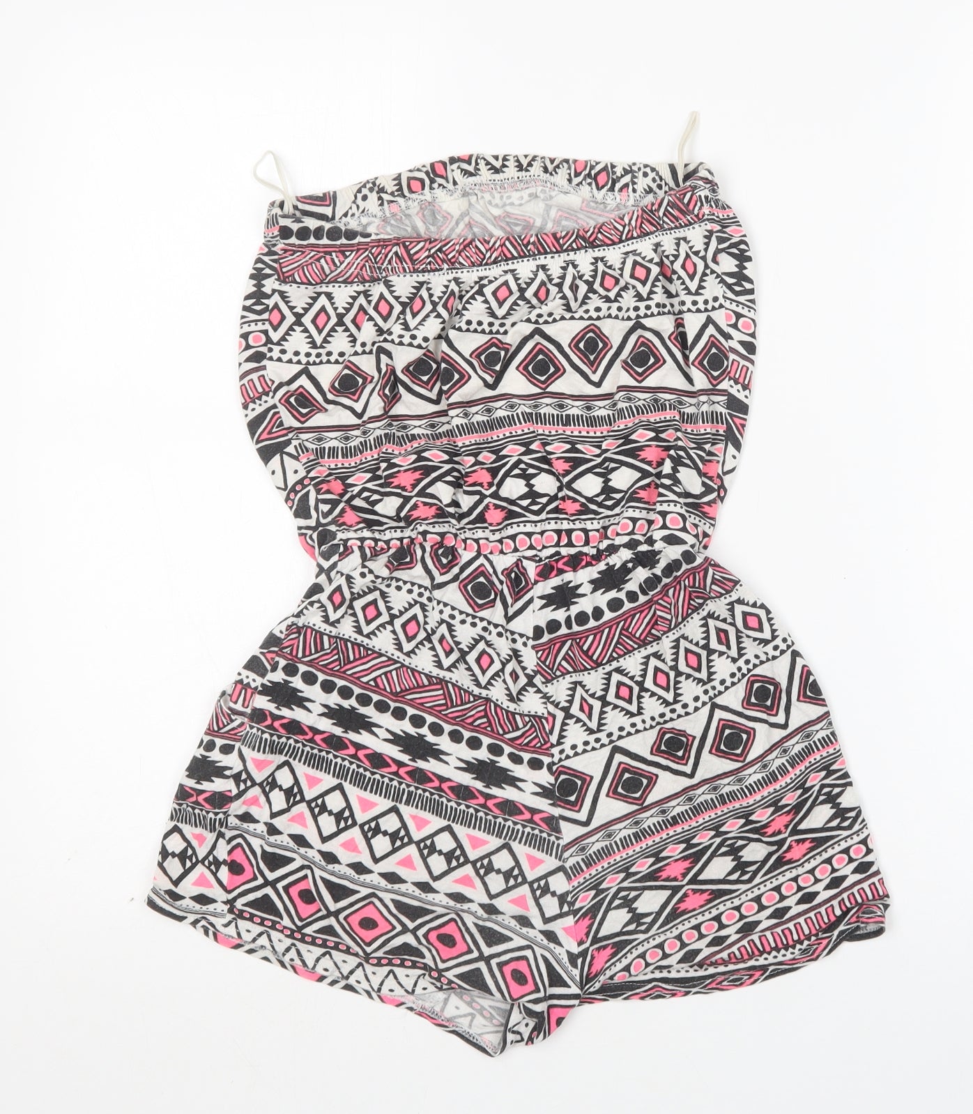 Daisy Womens Multicoloured Argyle/Diamond Viscose Playsuit One-Piece Size 8
