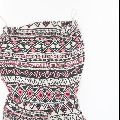 Daisy Womens Multicoloured Argyle/Diamond Viscose Playsuit One-Piece Size 8