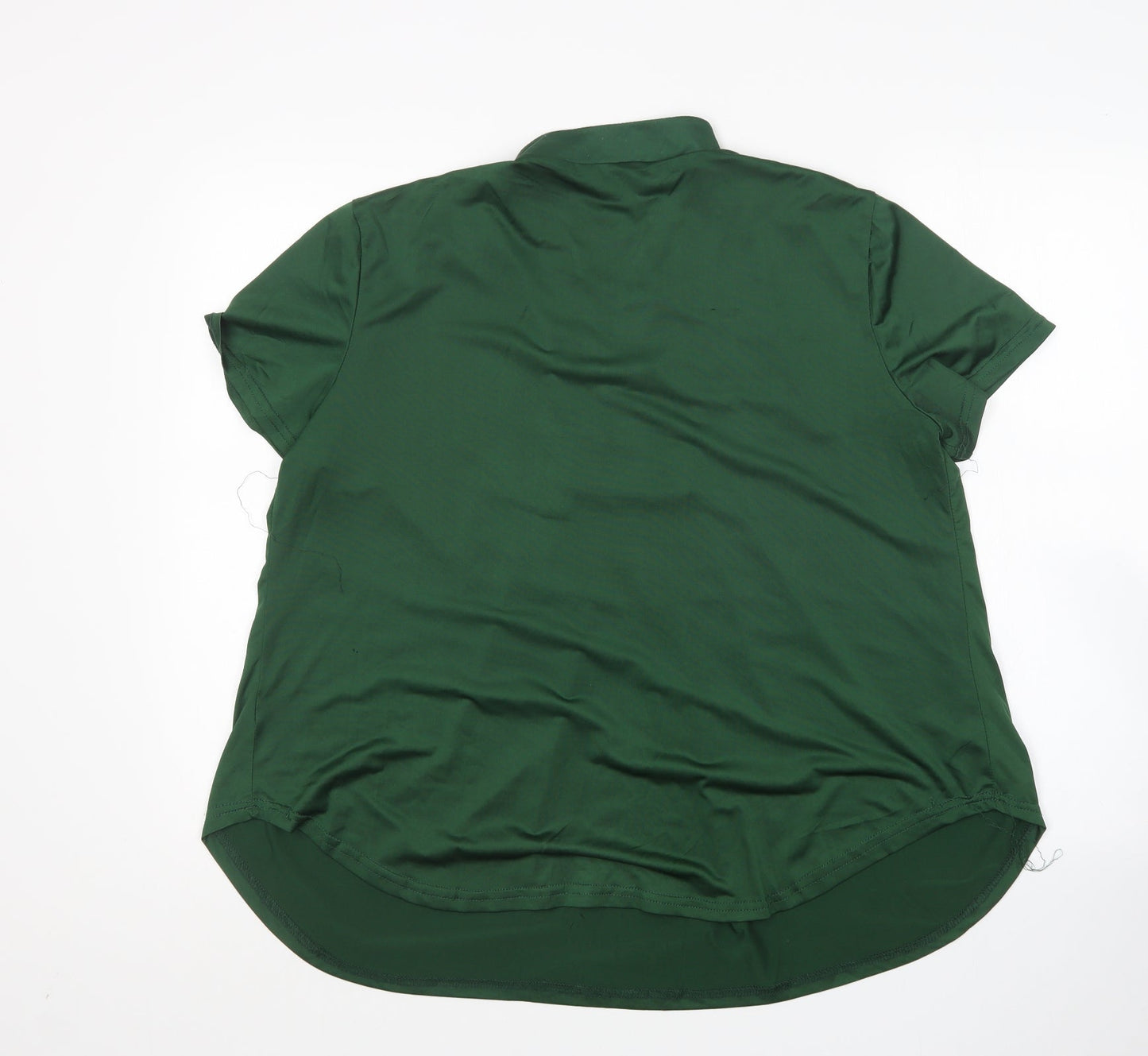 Womens UK Size S Preworn Green Basic Blouse