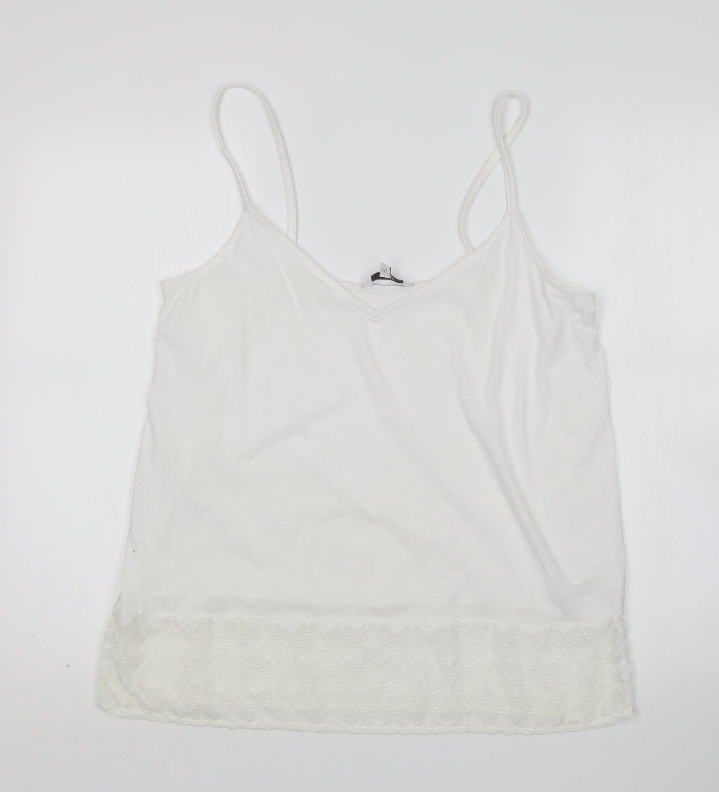 Womens UK Size 14 NEXT White Basic Tank
