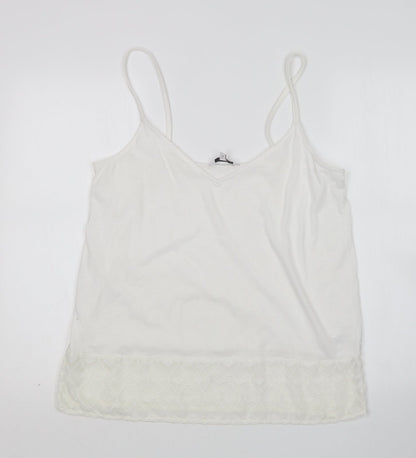 Womens UK Size 14 NEXT White Basic Tank