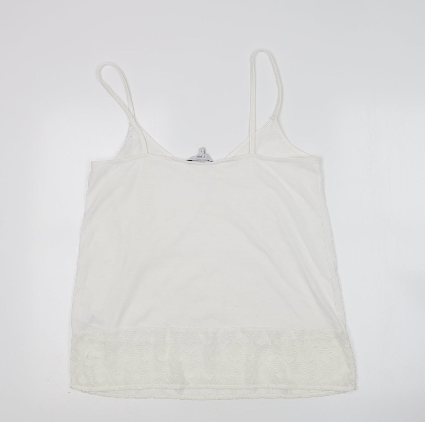 Womens UK Size 14 NEXT White Basic Tank