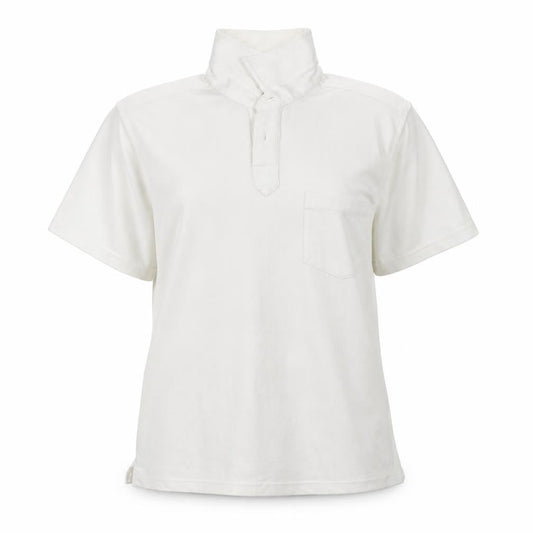 UrbanSpirit Womens White  Polyester Basic Polo Size M Collared