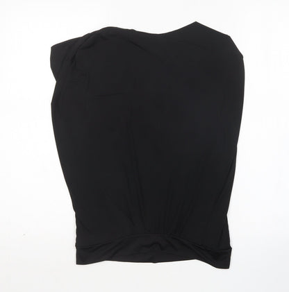 Womens UK Size M Amisu Black Basic Blouse