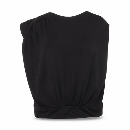 Womens UK Size M Amisu Black Basic Blouse