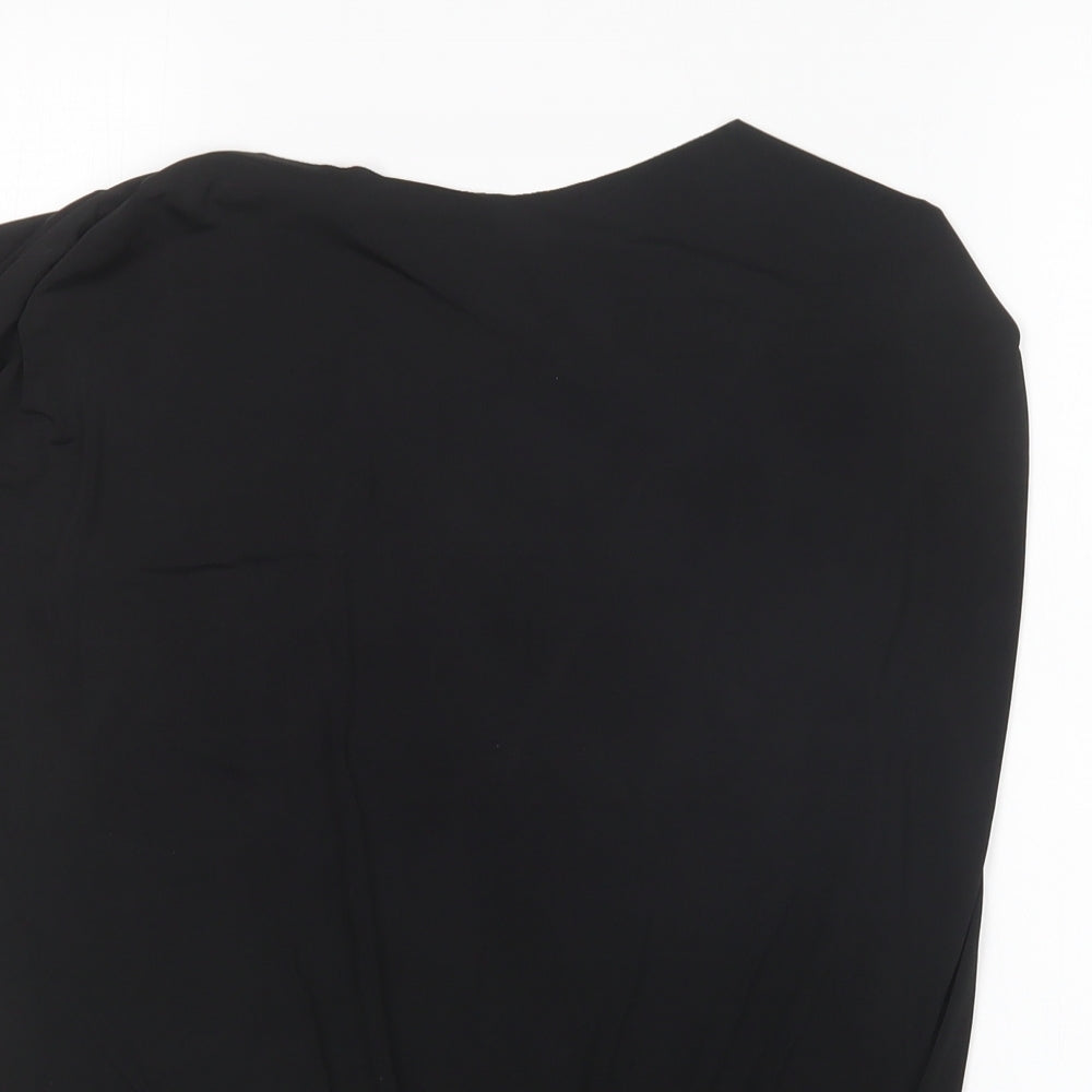 Womens UK Size M Amisu Black Basic Blouse