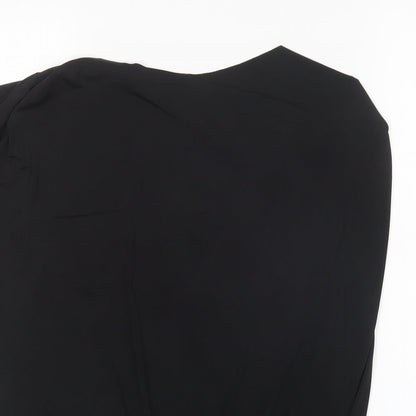 Womens UK Size M Amisu Black Basic Blouse