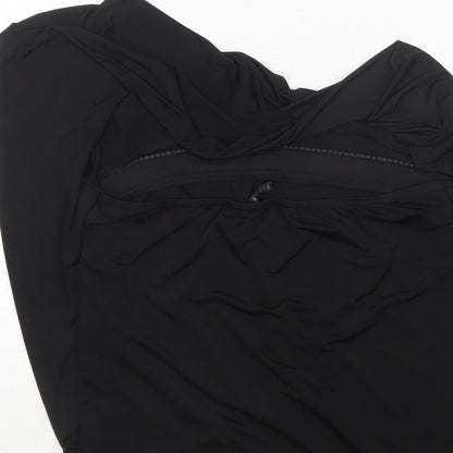 Womens UK Size M Amisu Black Basic Blouse