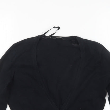 Womens UK Size 10 Star Black Cardigan Jumper