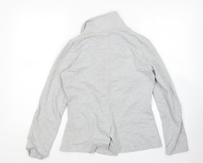 Denim Co Womens Grey V-Neck  Cotton Cardigan Jumper Size 8