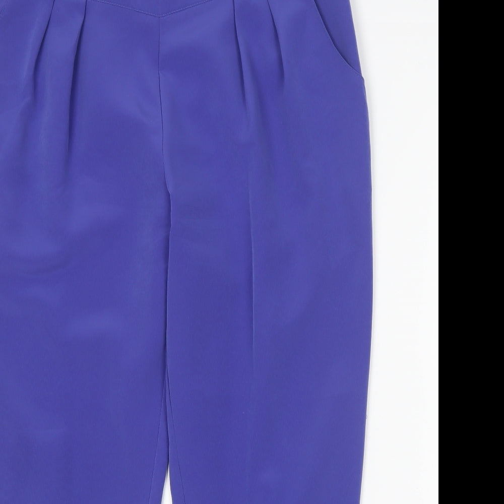 Jane Norman Womens Blue  Polyester Trousers  Size 14 L26 in Regular