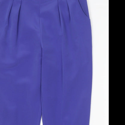 Jane Norman Womens Blue  Polyester Trousers  Size 14 L26 in Regular