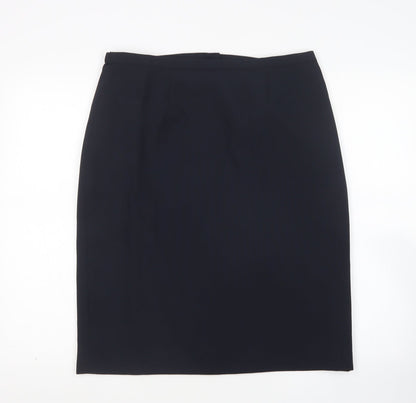 Agenda Womens Blue  Polyester Straight & Pencil Skirt Size 16