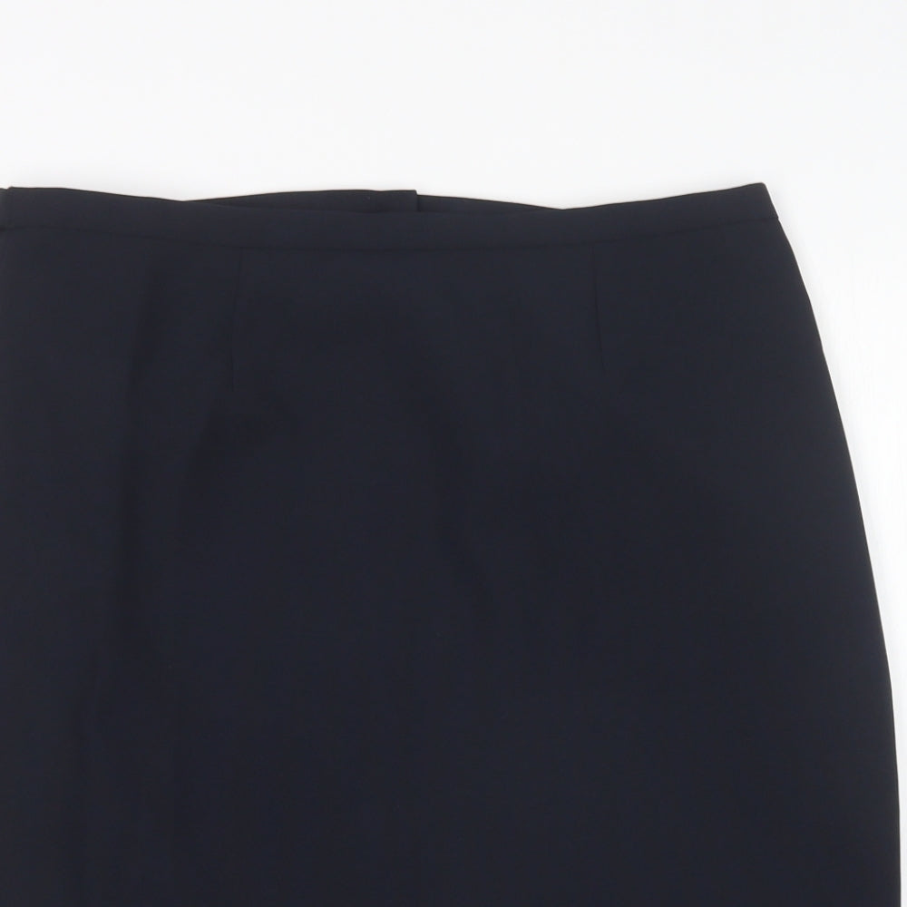 Agenda Womens Blue  Polyester Straight & Pencil Skirt Size 16