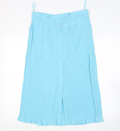 Collection Womens Green  Viscose A-Line Skirt Size 16