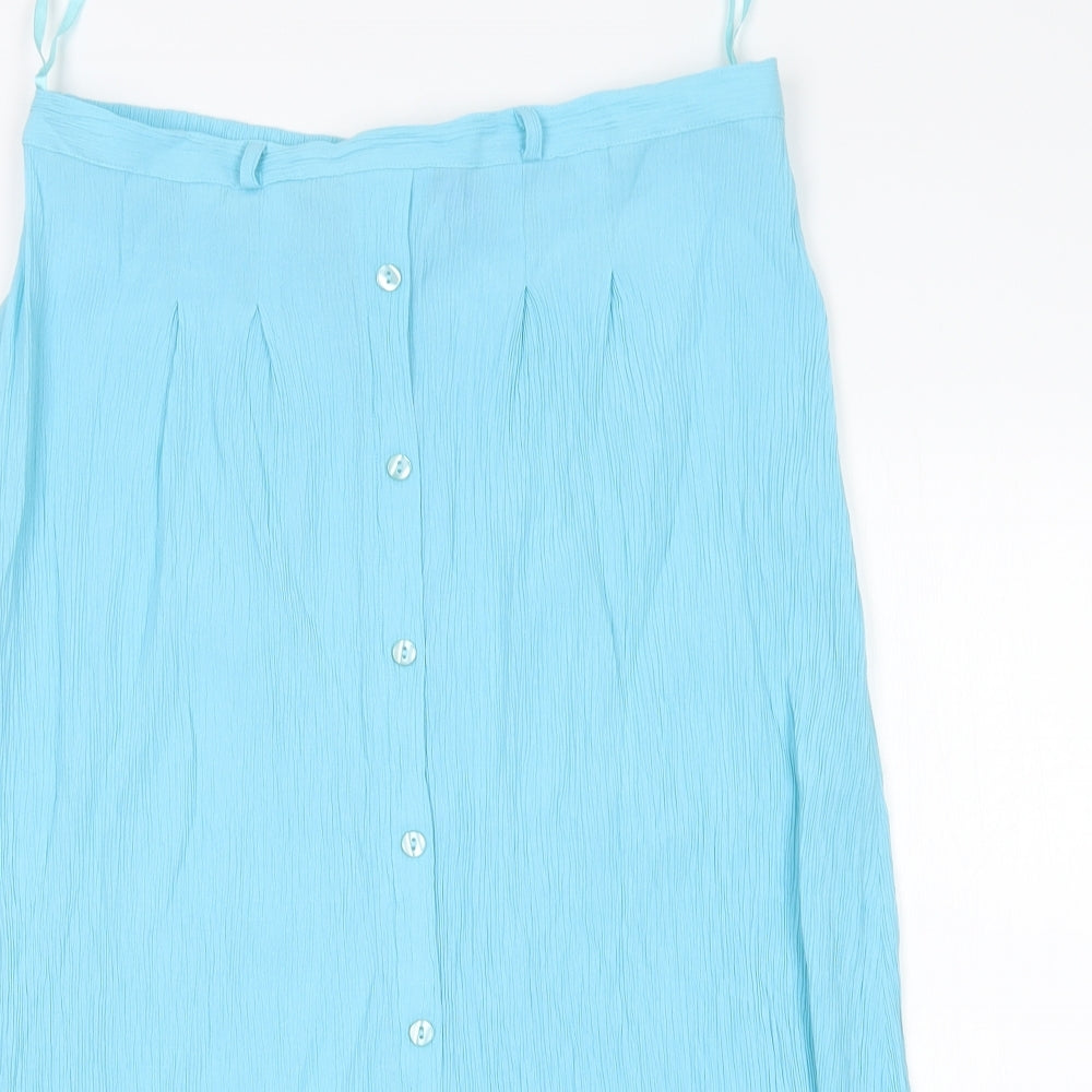 Collection Womens Green  Viscose A-Line Skirt Size 16