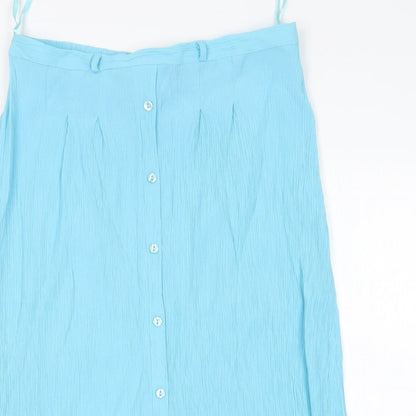 Collection Womens Green  Viscose A-Line Skirt Size 16