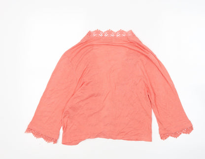 Womens UK Size 10 Peacocks Pink Cardigan Jumper