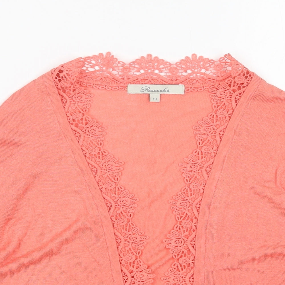 Womens UK Size 10 Peacocks Pink Cardigan Jumper