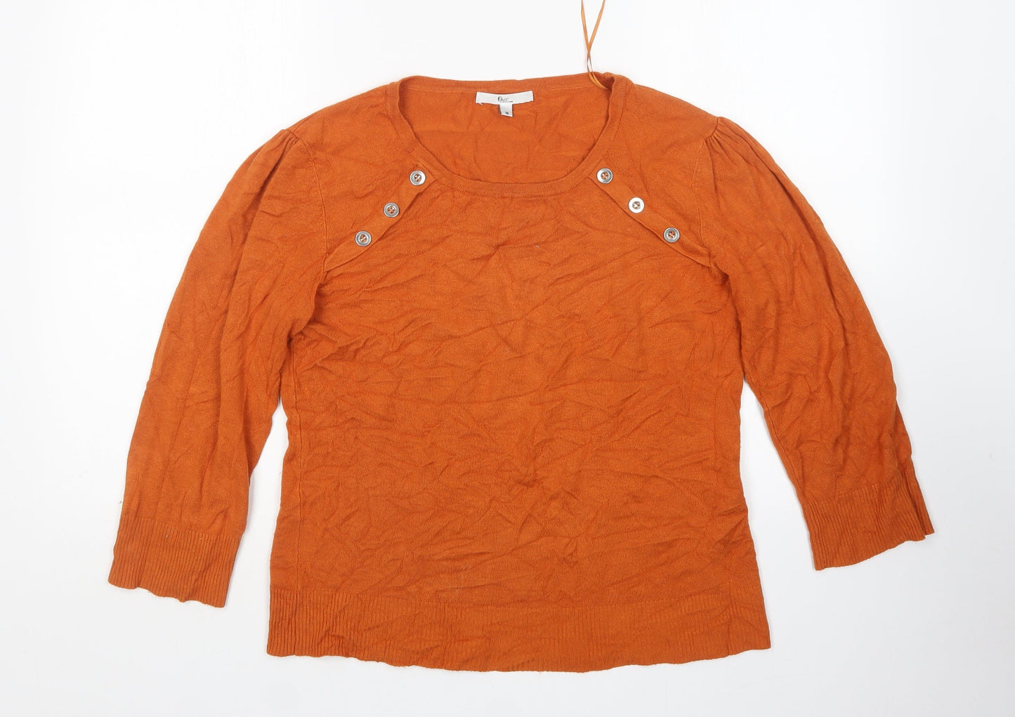 Klass Womens Brown Round Neck   Pullover Jumper Size M