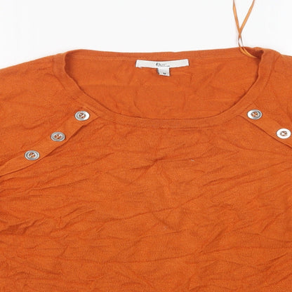 Klass Womens Brown Round Neck   Pullover Jumper Size M