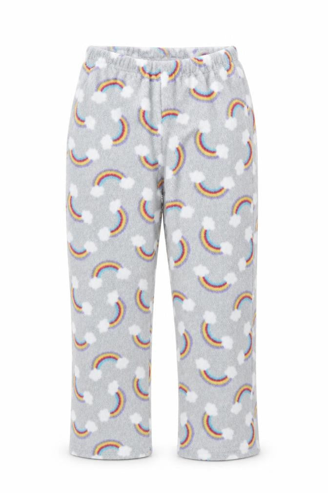 Front view of hullabaloo girls’ multicoloured polyester pyjama pants, size 5-6, years