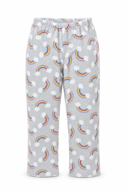 Front view of hullabaloo girls’ multicoloured polyester pyjama pants, size 5-6, years