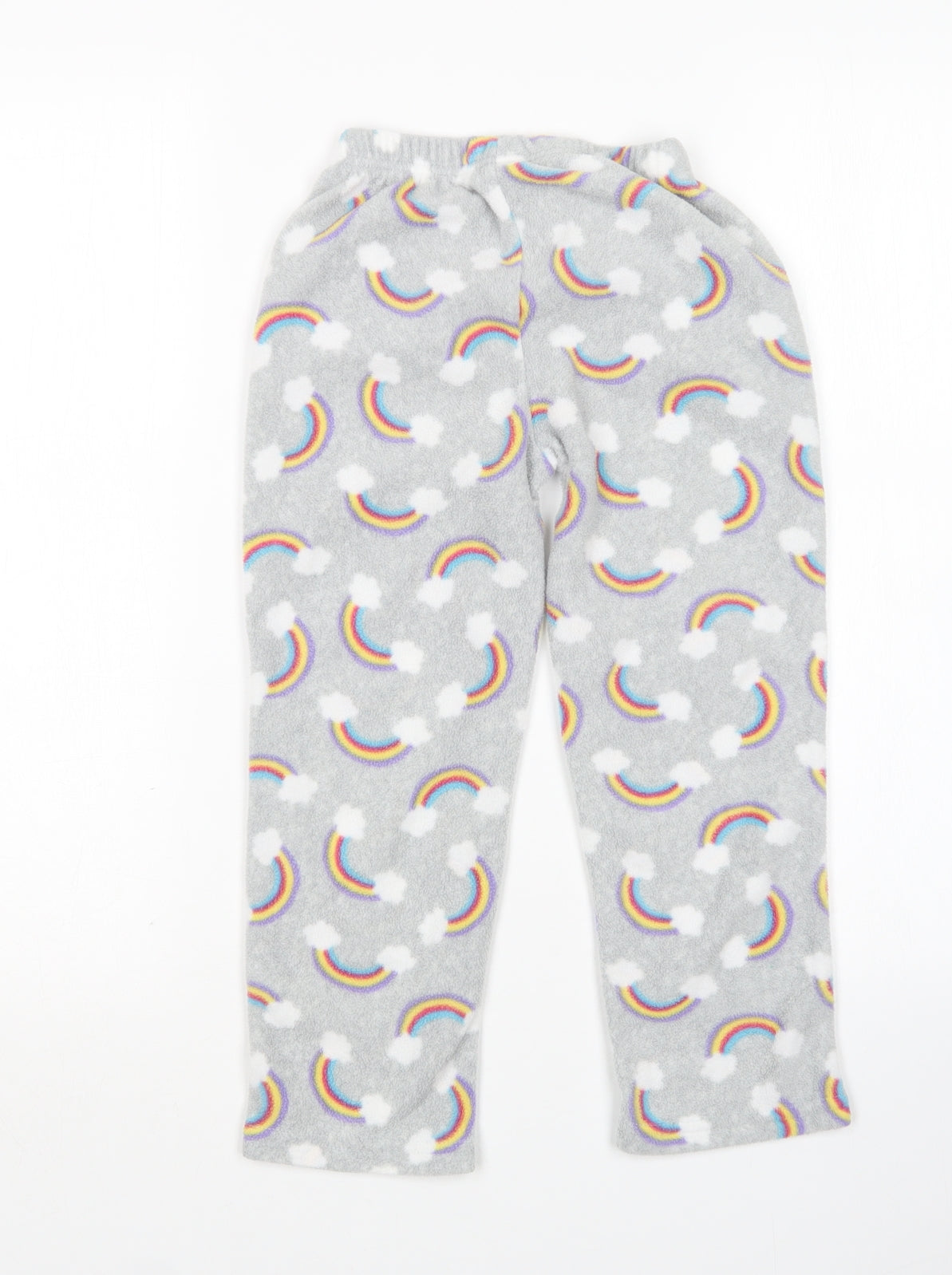 Back view of hullabaloo girls’ multicoloured polyester pyjama pants, size 5-6, years