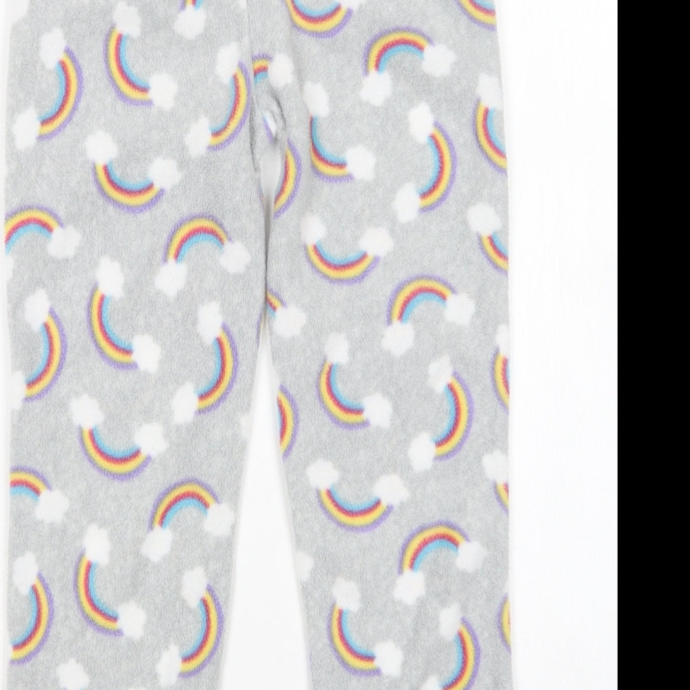 Brand and care label for hullabaloo girls’ multicoloured polyester pyjama pants, size 5-6, years