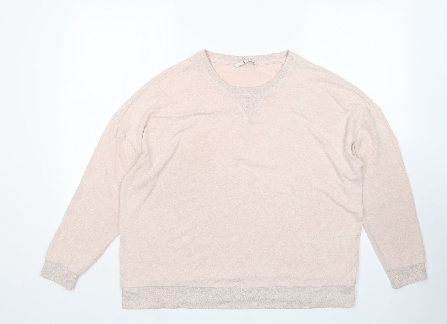 TU Womens Pink Round Neck  Viscose Pullover Jumper Size 14