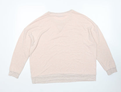 TU Womens Pink Round Neck  Viscose Pullover Jumper Size 14