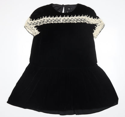 ASOS Womens Black  Polyester Shift  Size 14  Round Neck