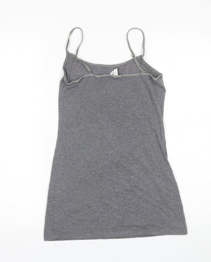 Womens UK Size S Divided Grey Camisole Tank