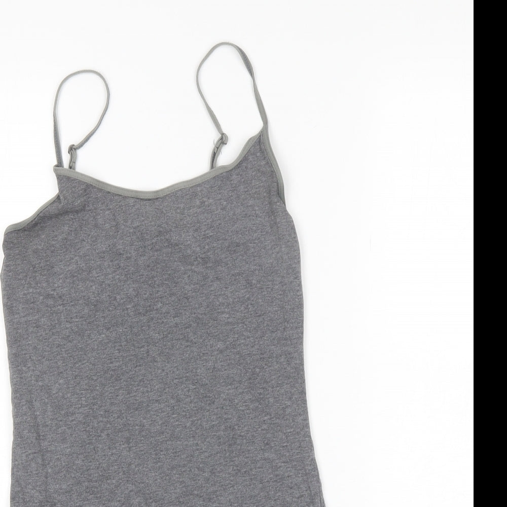 Womens UK Size S Divided Grey Camisole Tank