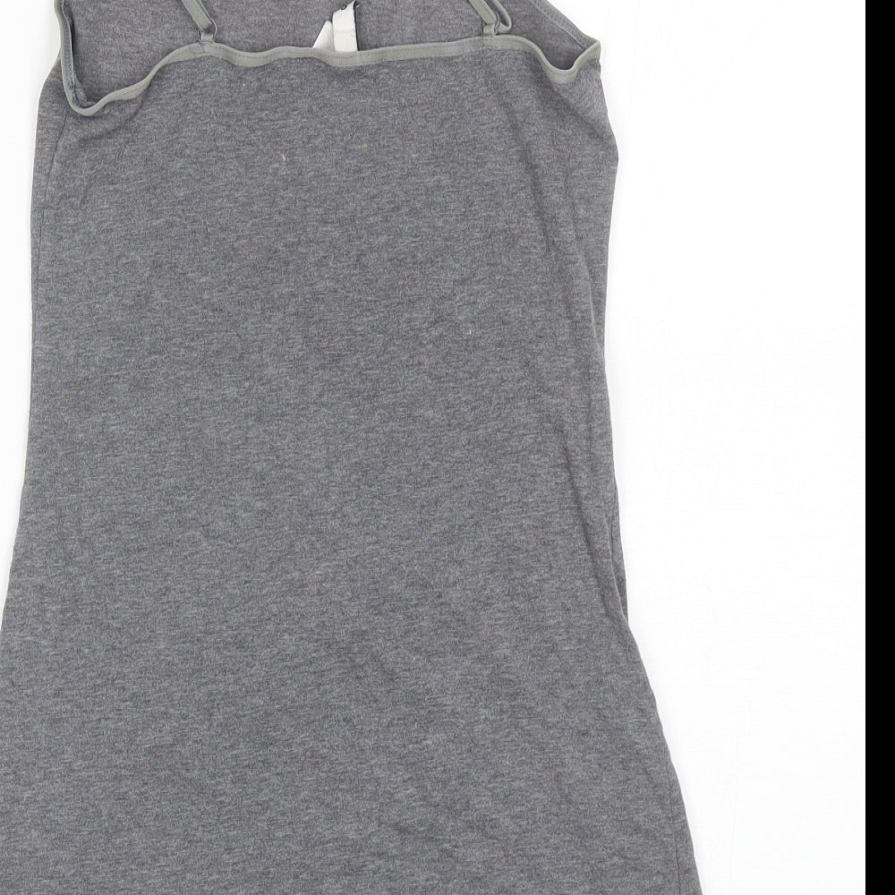 Womens UK Size S Divided Grey Camisole Tank