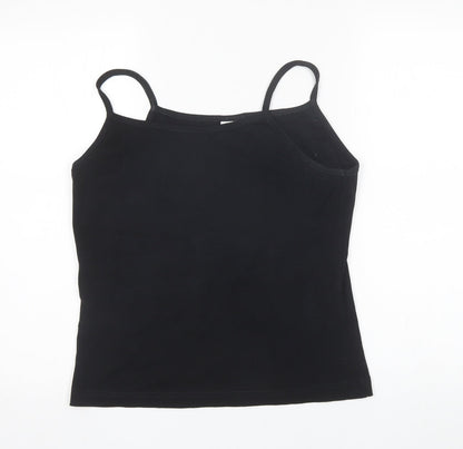 Womens UK Size L Joie de Vivre Black Camisole Tank