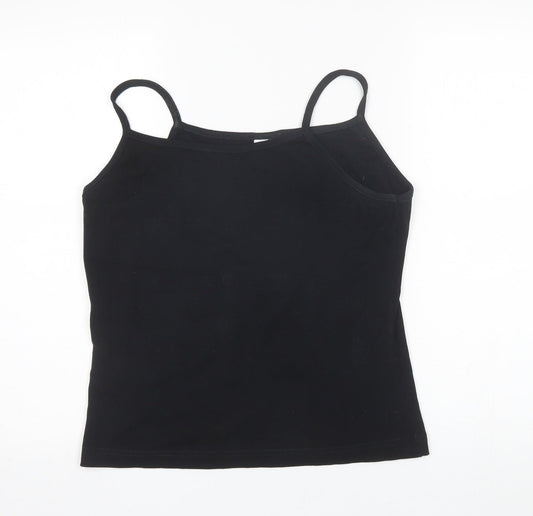 Womens UK Size L Joie de Vivre Black Camisole Tank
