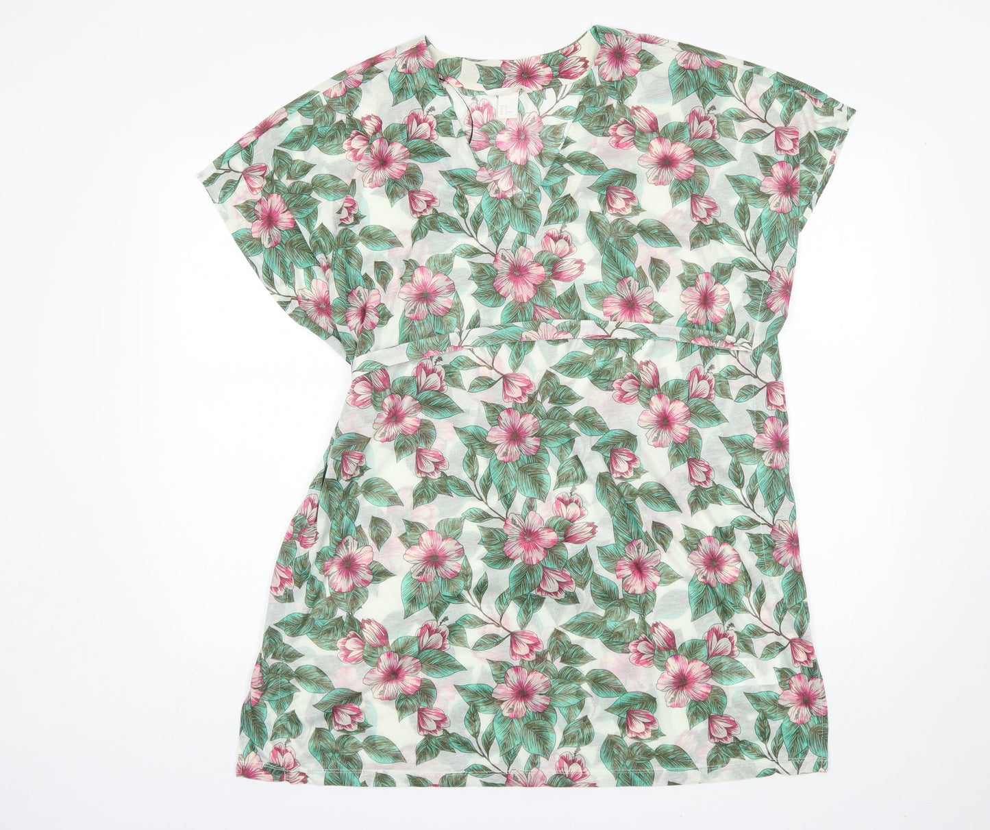 Womens UK Size M H&M Green Basic Blouse