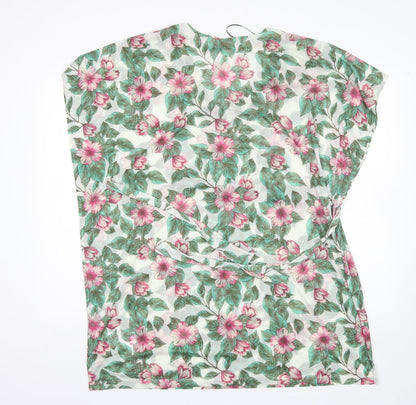 Womens UK Size M H&M Green Basic Blouse