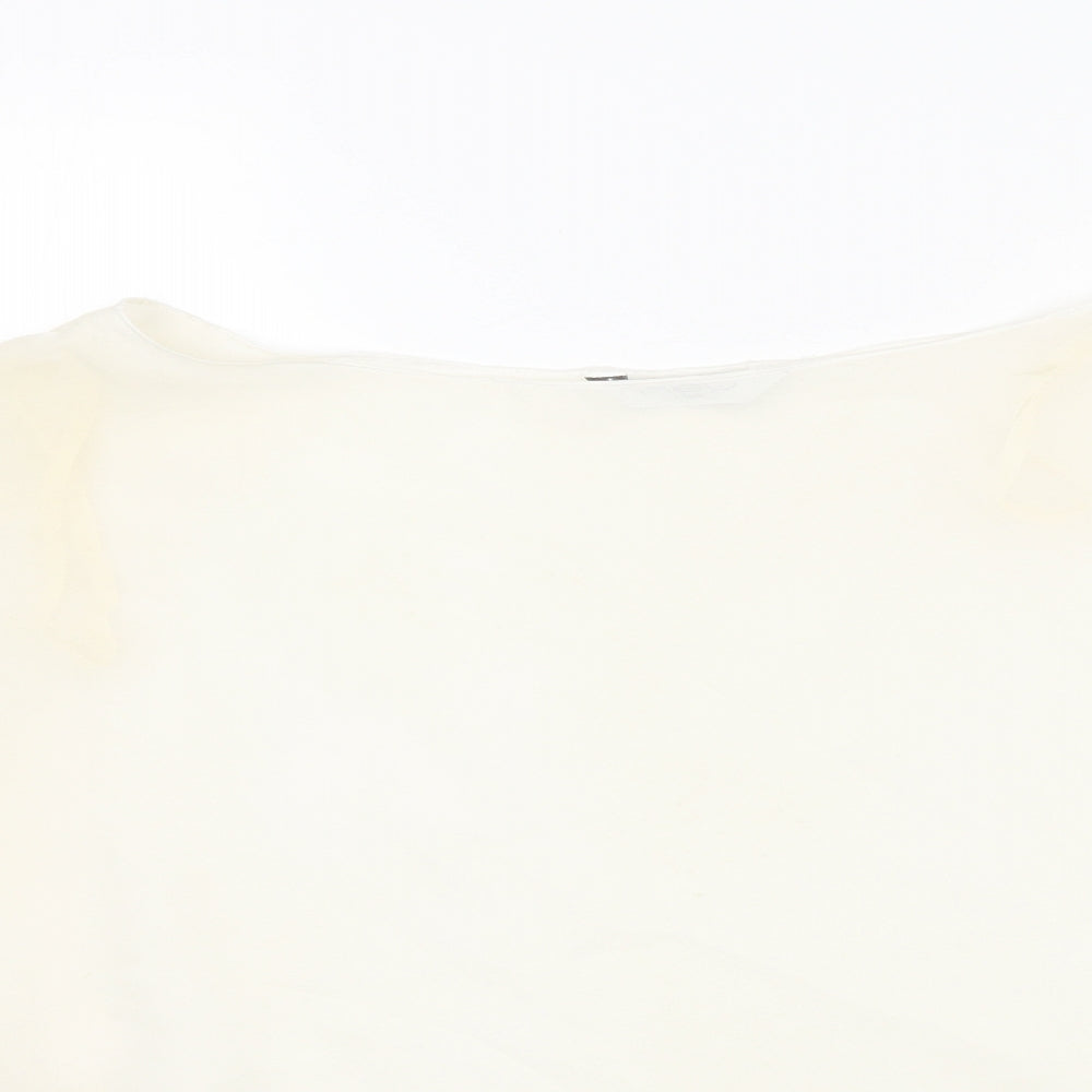 Womens UK Size 10 New Look Beige Basic Blouse