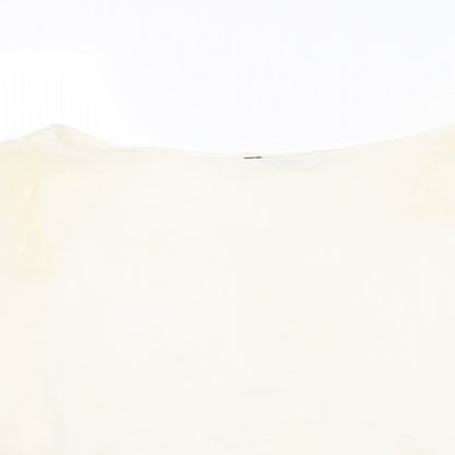 Womens UK Size 10 New Look Beige Basic Blouse