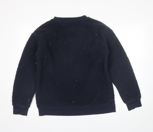 NEXT Womens Blue Round Neck  Polyester Pullover Jumper Size L