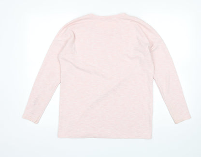 George Womens Pink Round Neck  Polyester Pullover Jumper Size 10