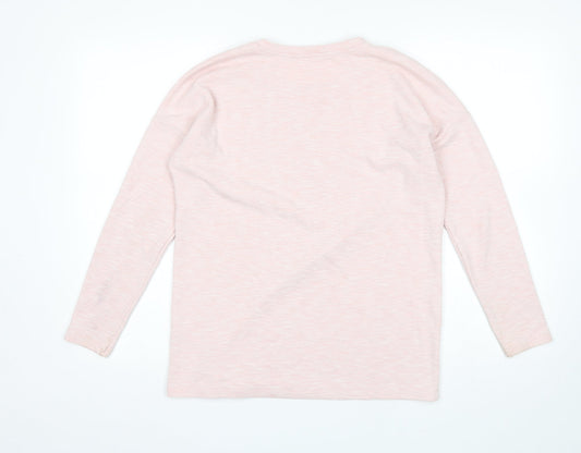 George Womens Pink Round Neck  Polyester Pullover Jumper Size 10