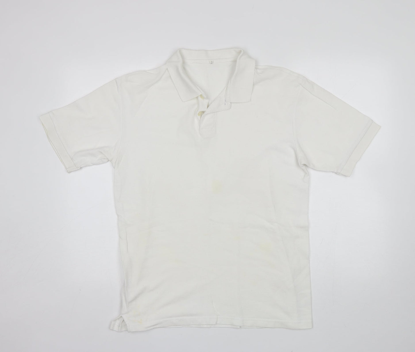 Preworn Mens White  Cotton  Polo Size XL Collared