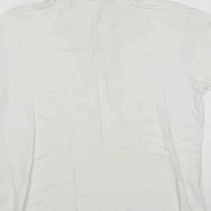 Preworn Mens White  Cotton  Polo Size XL Collared