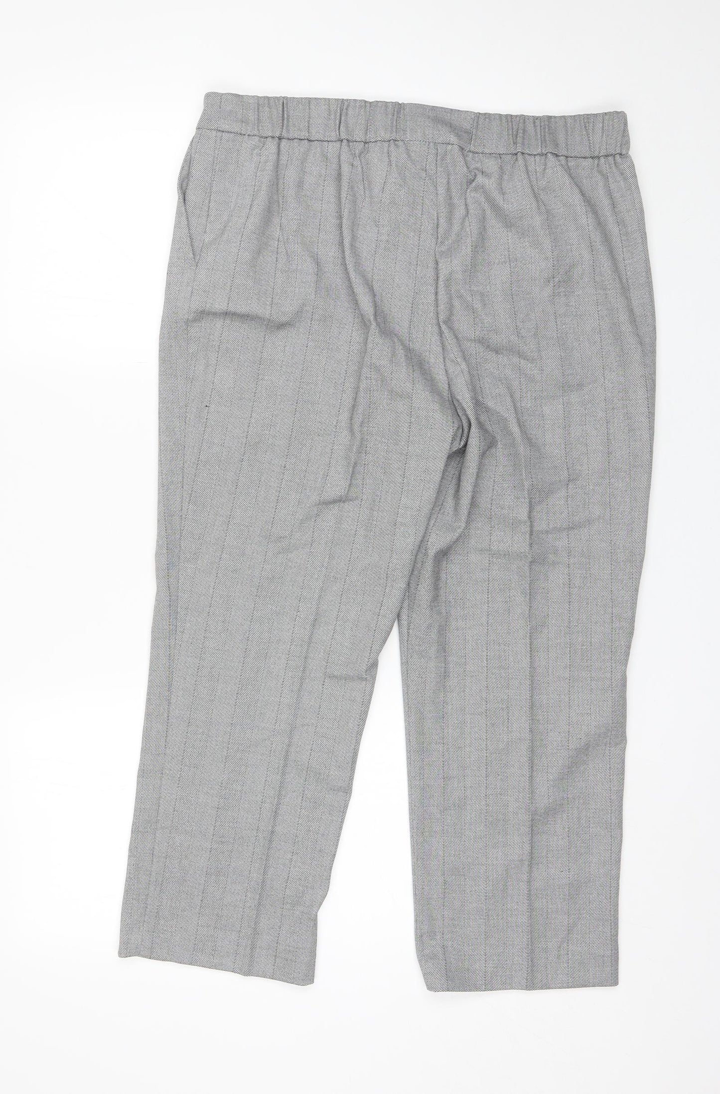 Womens UK Size 14 Marks and Spencer Regular Fit Dress Pants Grey Trousers