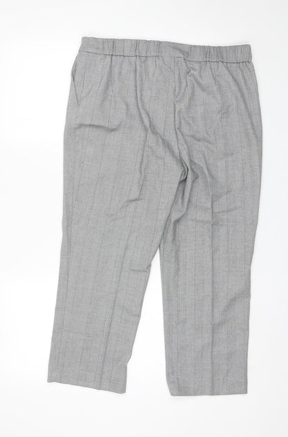 Womens UK Size 14 Marks and Spencer Regular Fit Dress Pants Grey Trousers