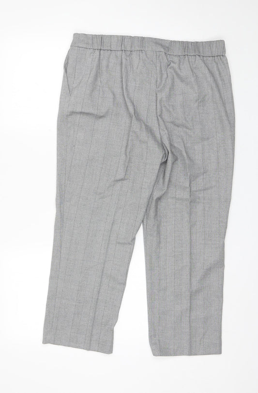 Womens UK Size 14 Marks and Spencer Regular Fit Dress Pants Grey Trousers