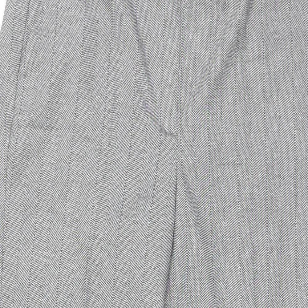 Womens UK Size 14 Marks and Spencer Regular Fit Dress Pants Grey Trousers